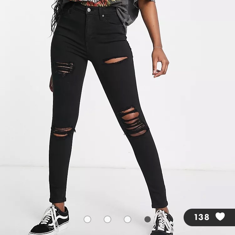 Topshop Jamie High Waisted Ripped Skinny Jeans
